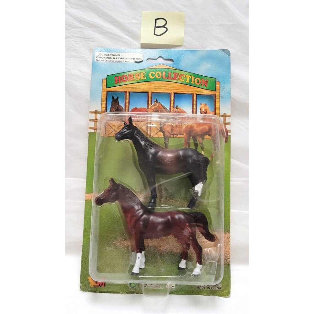 Vintage 1994 Toy Major Plastic Horse Figures Friesian Anglo-Arab #509/2 - Lot B
